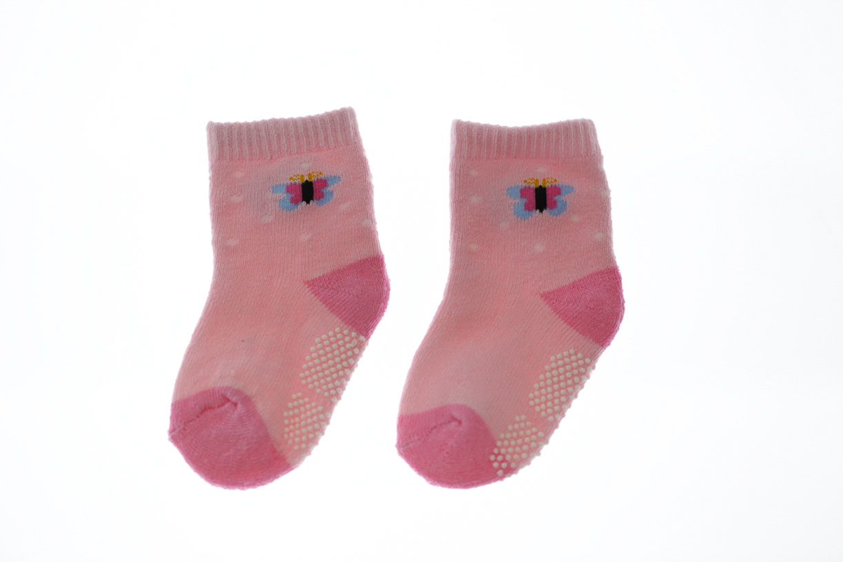 Шкарпетки на махру з тормозком Метелик для дівчинки BabyKroha