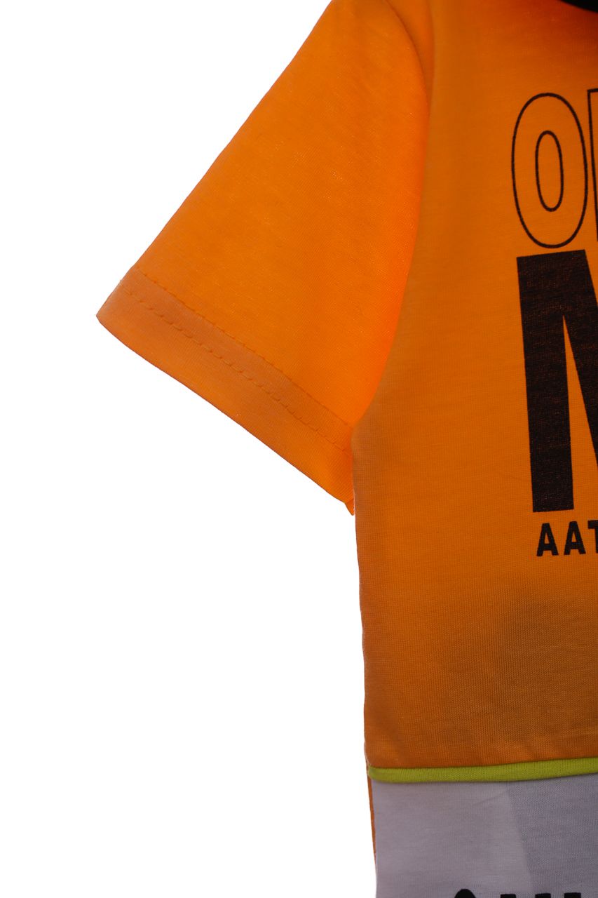 Шорты с футболкой трикотажные Beboo Спорт оранжевые для мальчика Beboo