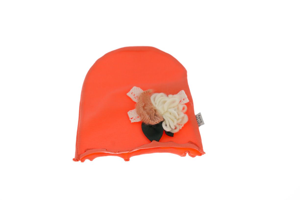 шапка Квіточка для дівчинки MiniPapi