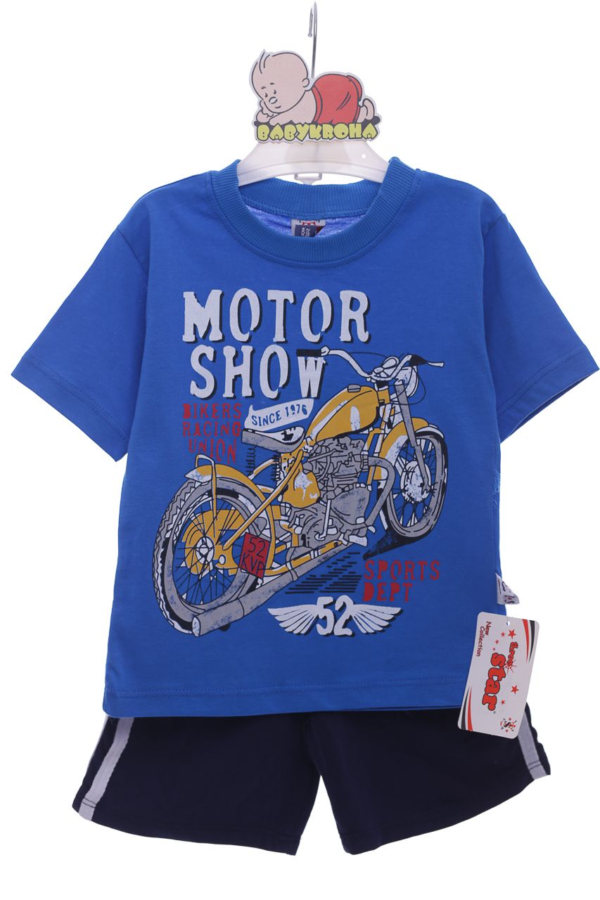 Шорти + футболка мотоцикл для хлопчика MiniPapi